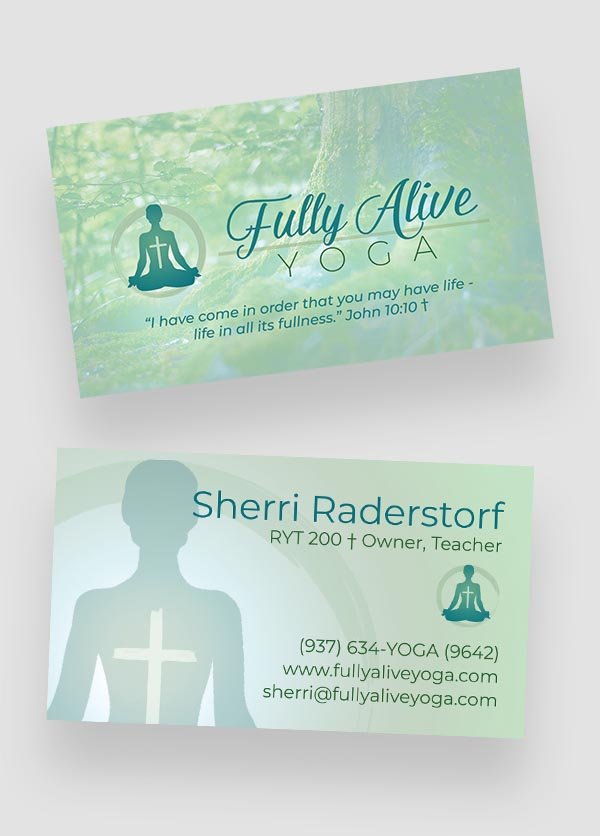 Fully Alive Yoga LLC Business Card Sample