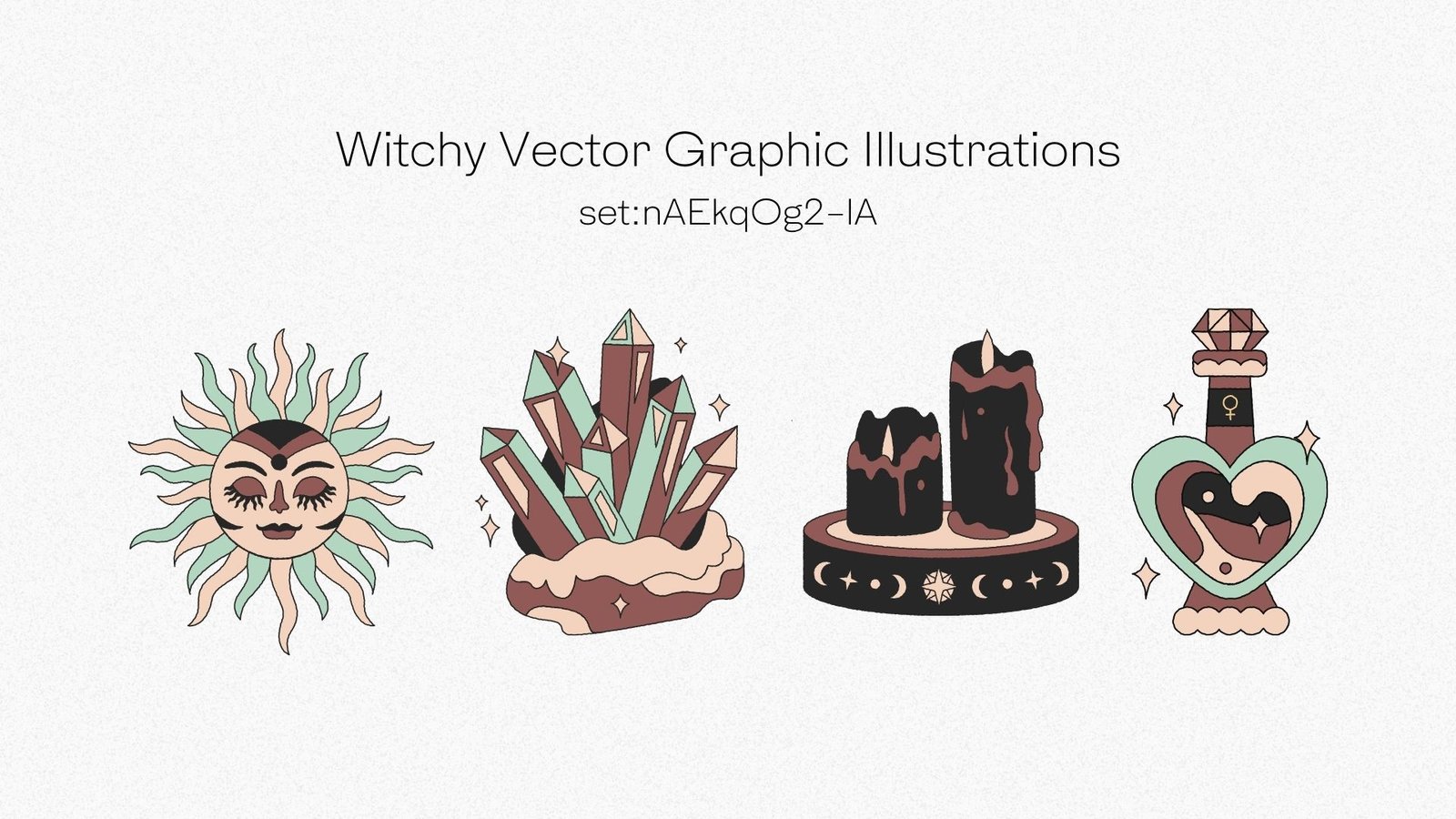 Traditional Tattoo Style Witchy Canva Element Set
