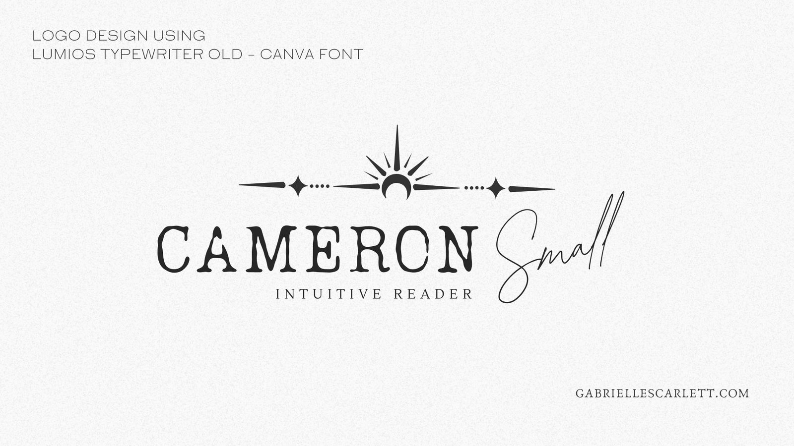 12 - Lumios Typewriter Old (2) Personal branding design using Lumios Typewriter Old witchy Canva pro font designer by Gabrielle Scarlett