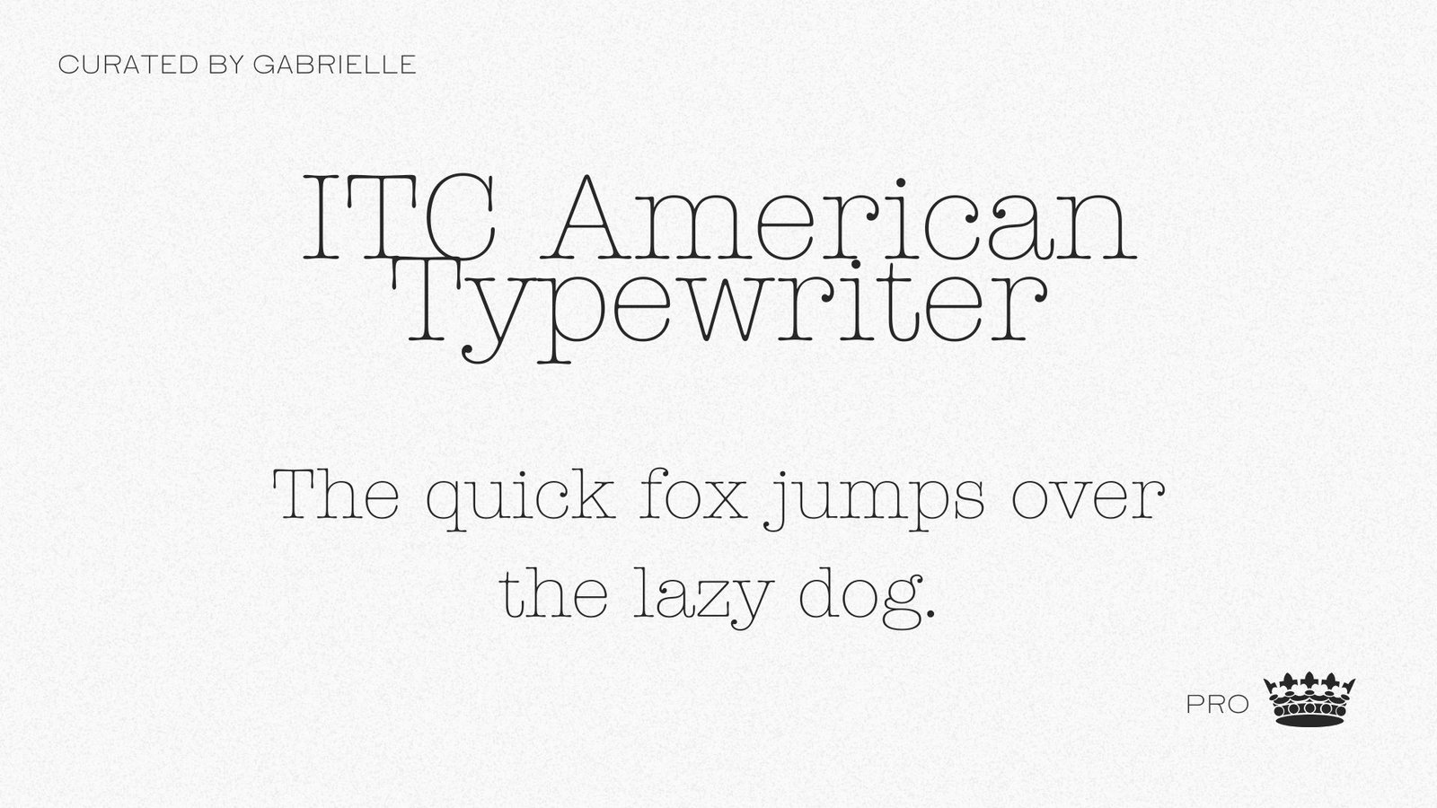 16 - ITC American Typewriter ITC American Typewriter Canva Pro witchy font sample text