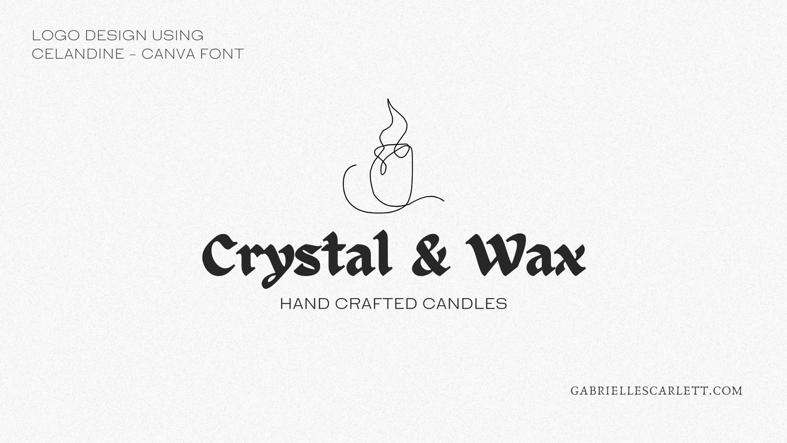 17 - Celandine (2) A candle company logo designed by Gabrielle Scarlett using Celandine font on Canva