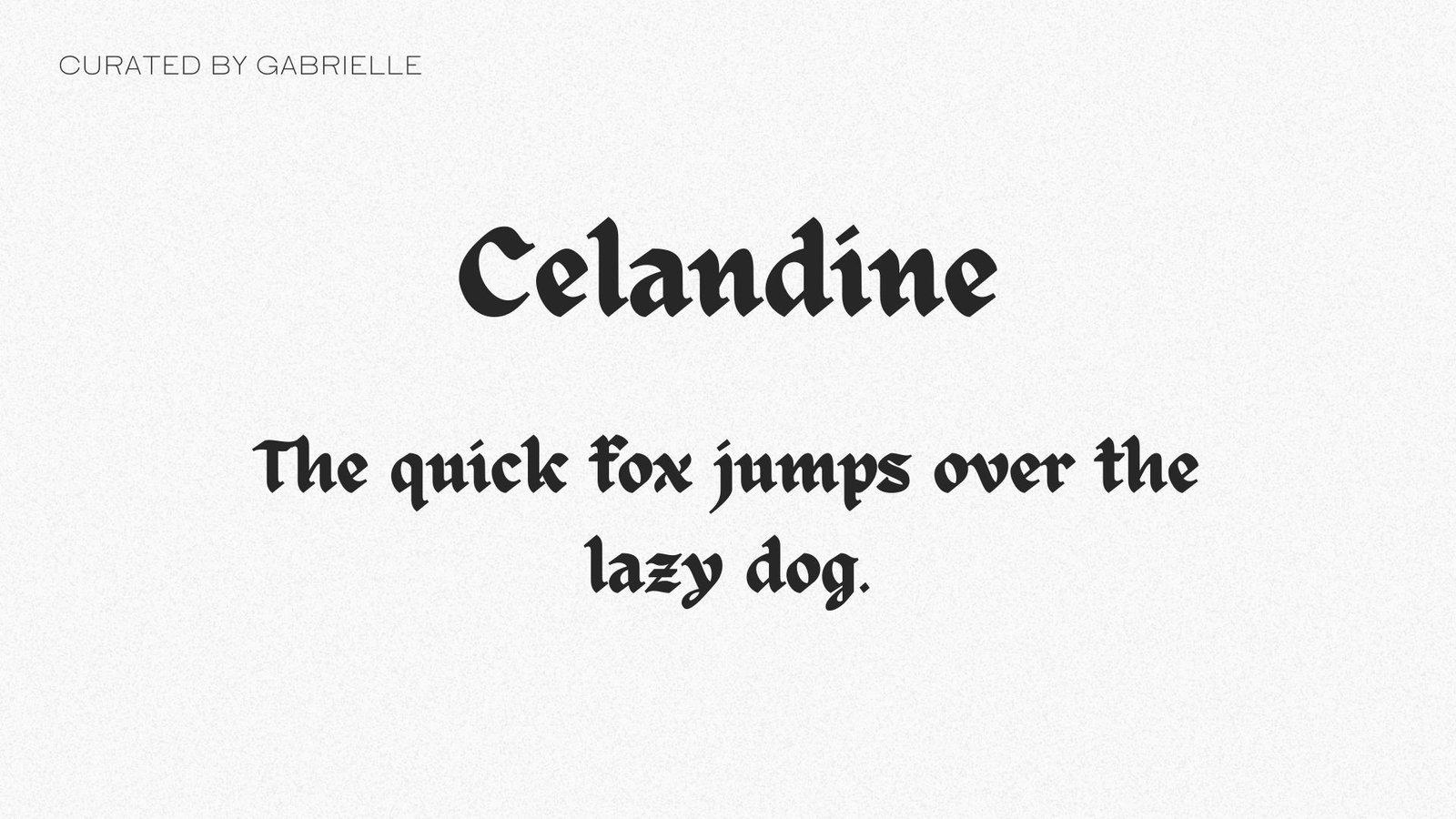 17 - Celandine Celandine free Canva witchy font text example