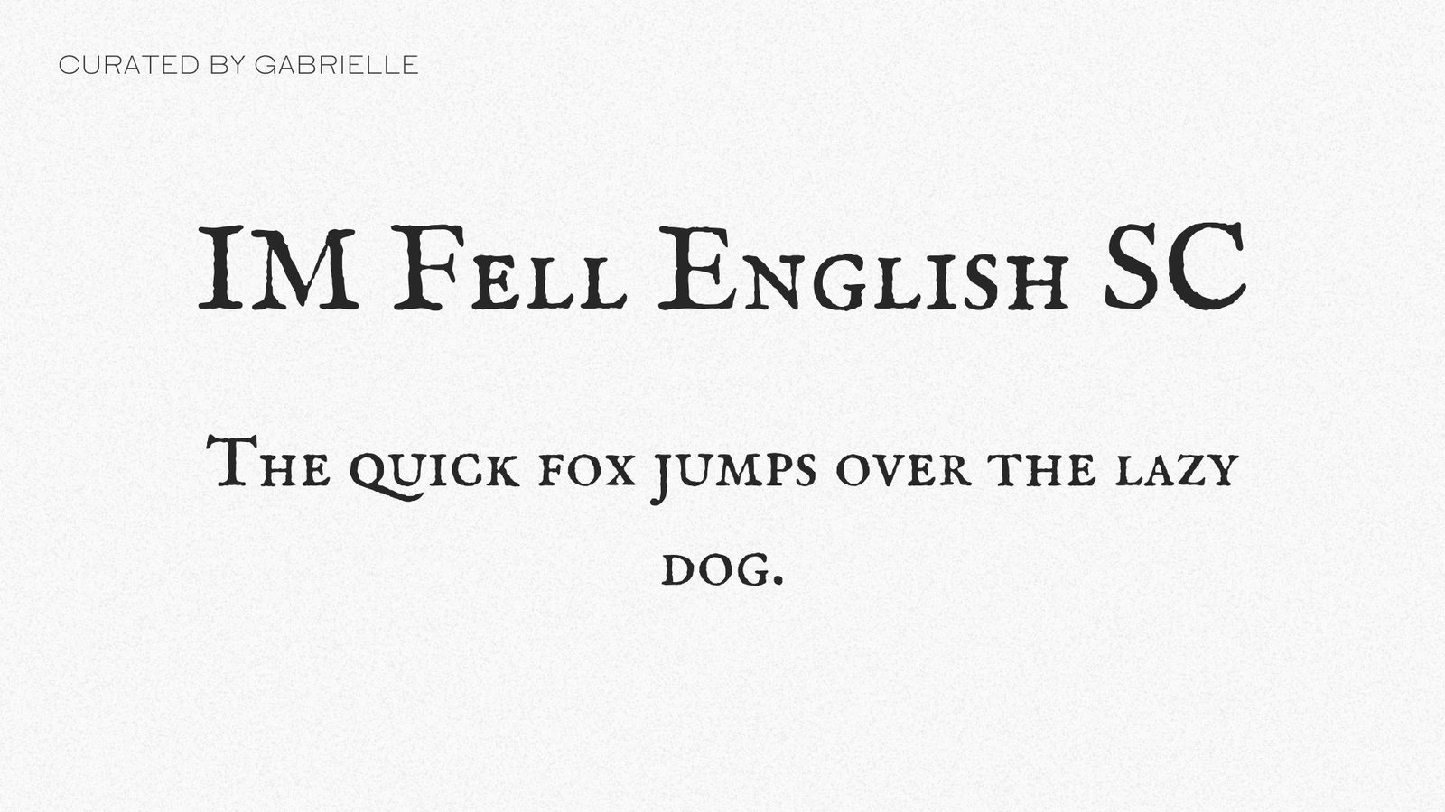 38 - IM Fell English SC IM Fell English SC witchy Canva font selection text sample