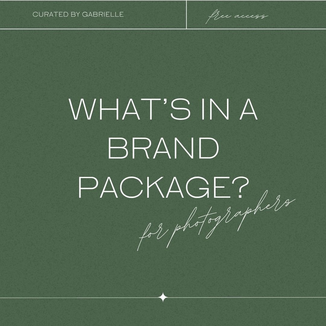 What Comes in a Brand Package? | Branding for Photographers