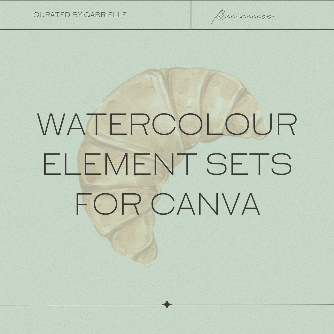 30 Watercolour Element Sets on Canva | Curated Graphics