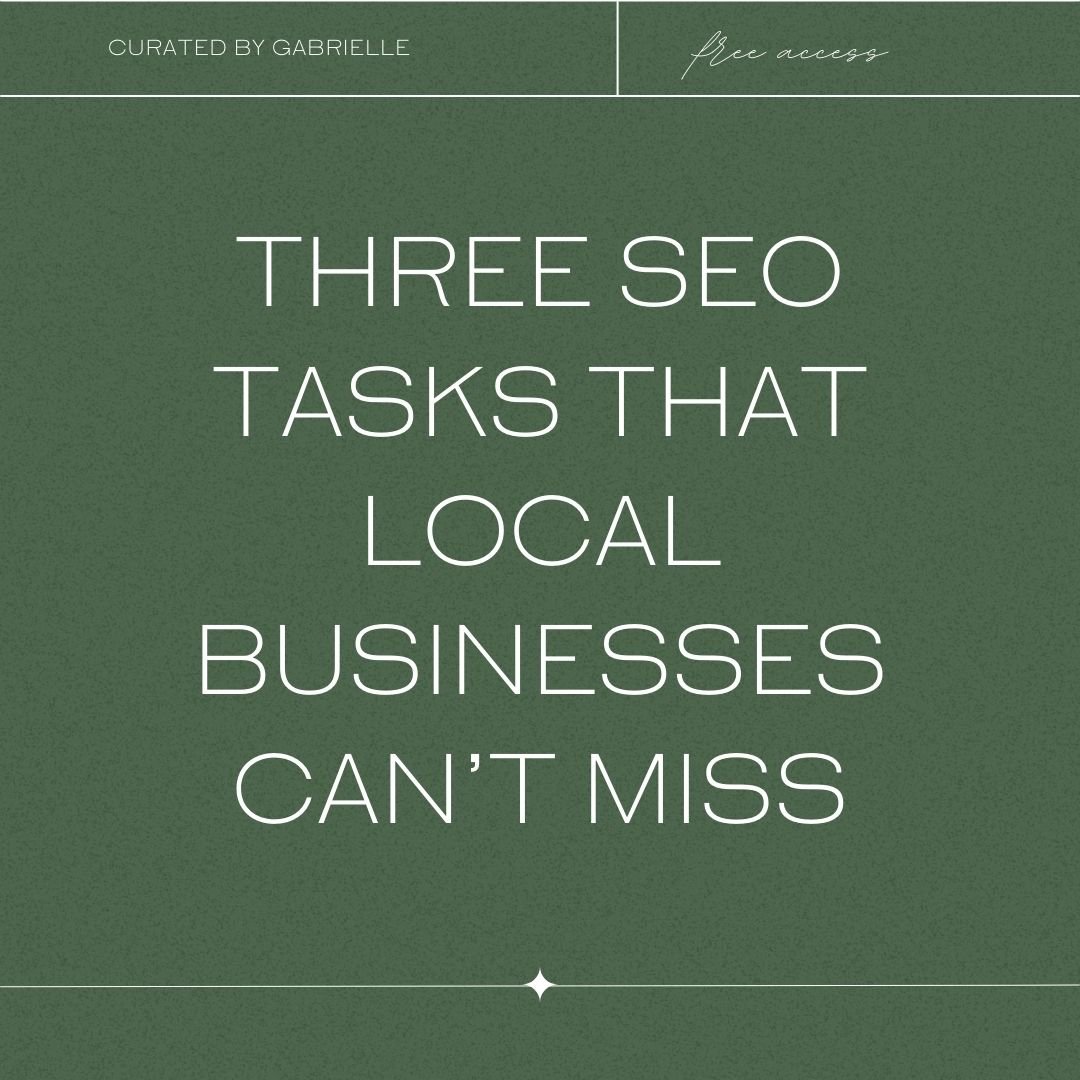 Three SEO Tasks Local Businesses Can’t Skip | Small Business SEO