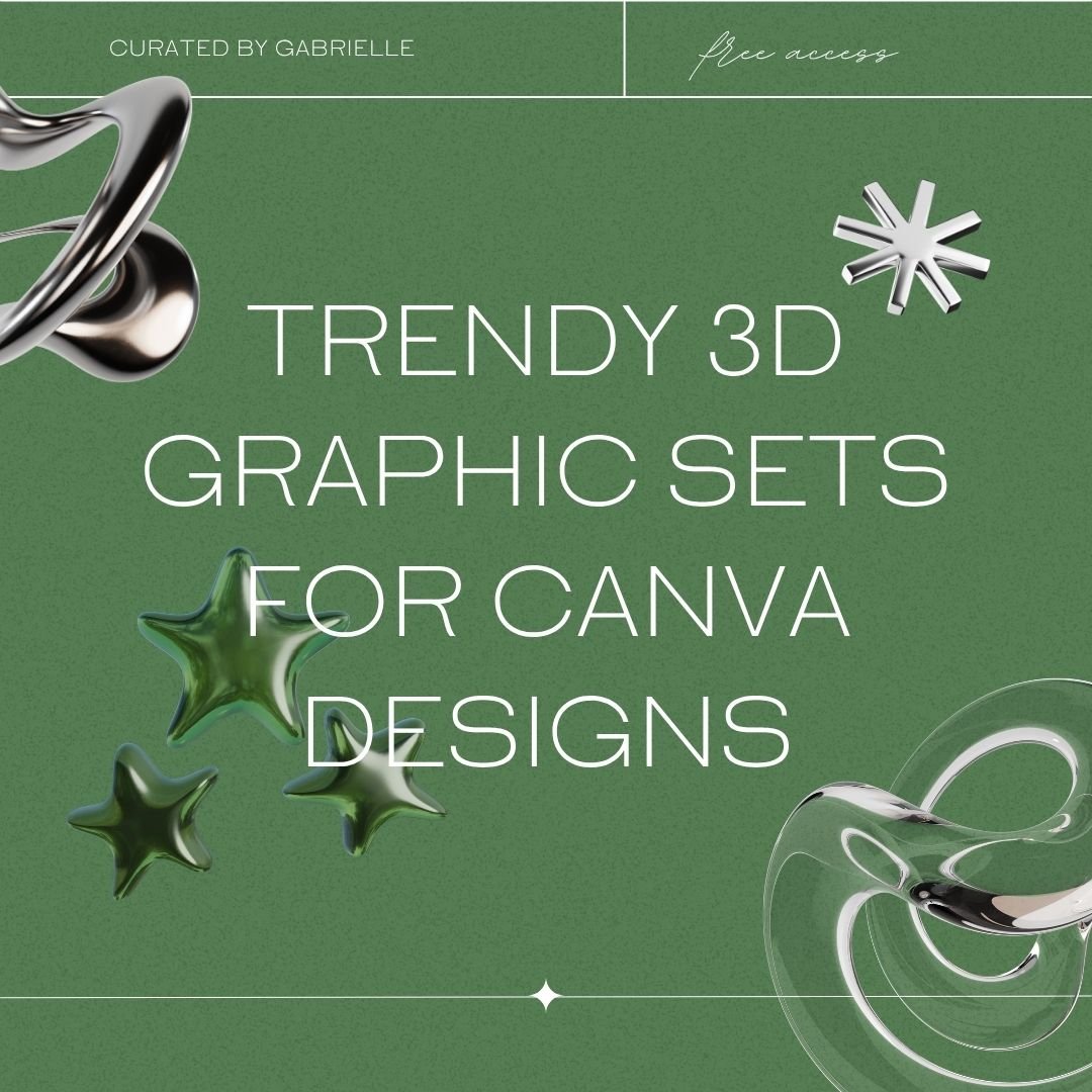 70 Trendy 3D Element Sets on Canva | Curated Graphics